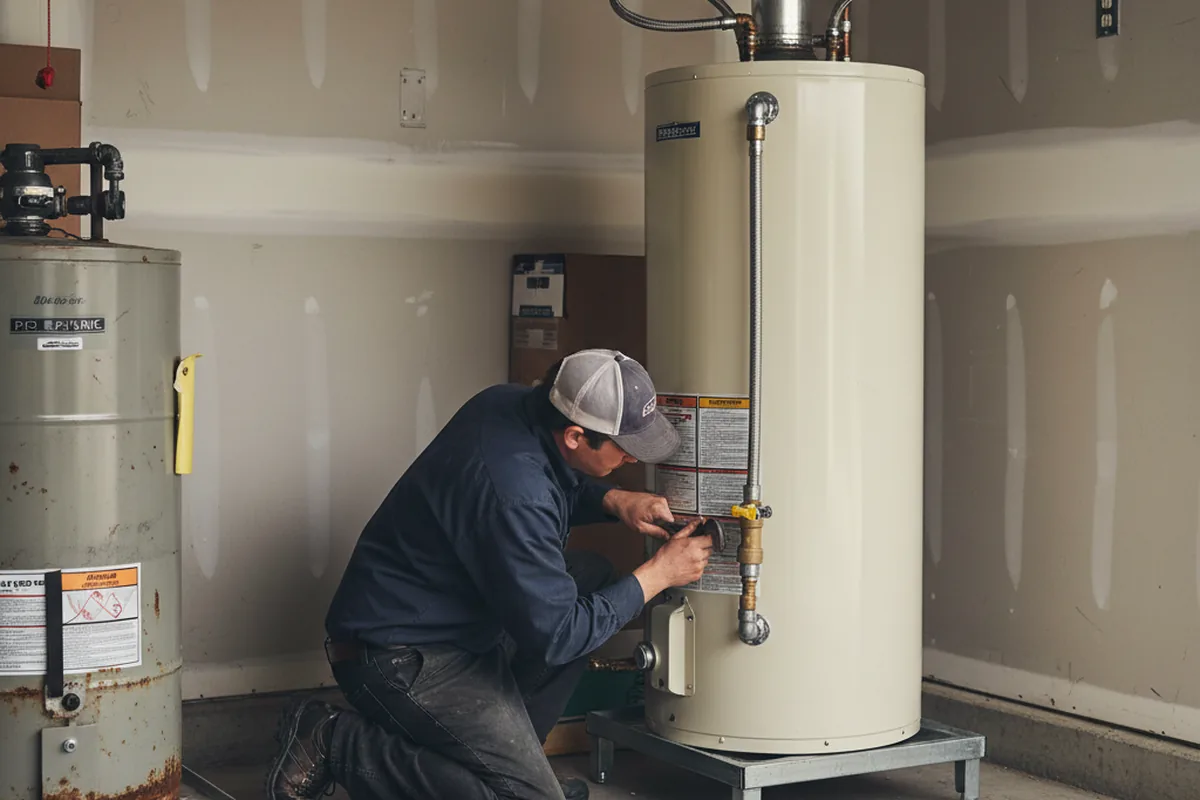 Water heater and shutoff valve replacement in Casar